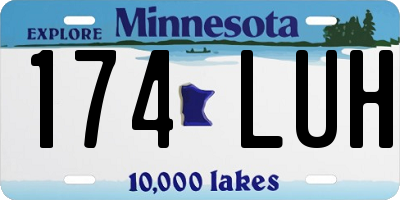 MN license plate 174LUH