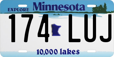 MN license plate 174LUJ