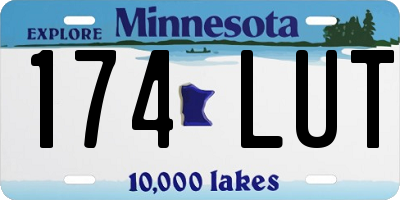 MN license plate 174LUT
