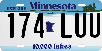 MN license plate 174LUU