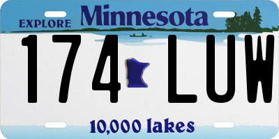 MN license plate 174LUW
