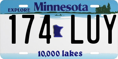 MN license plate 174LUY