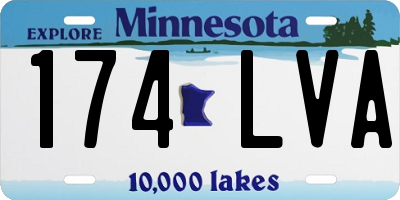 MN license plate 174LVA