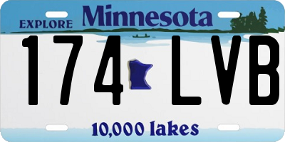 MN license plate 174LVB