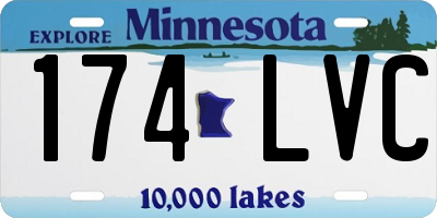MN license plate 174LVC
