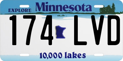 MN license plate 174LVD