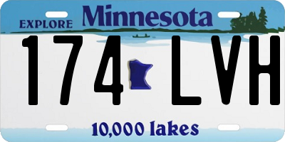 MN license plate 174LVH