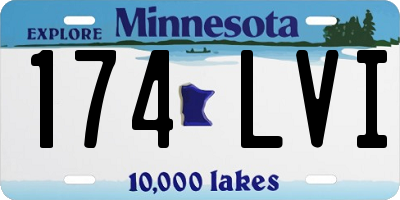 MN license plate 174LVI