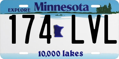 MN license plate 174LVL