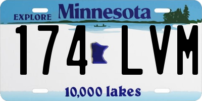 MN license plate 174LVM