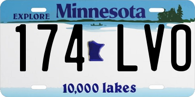 MN license plate 174LVO