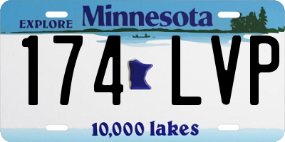 MN license plate 174LVP