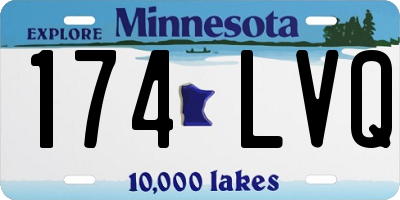 MN license plate 174LVQ