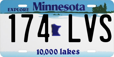 MN license plate 174LVS