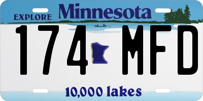 MN license plate 174MFD