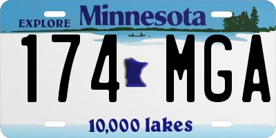 MN license plate 174MGA
