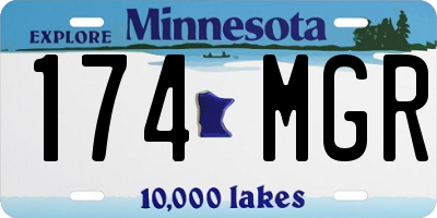 MN license plate 174MGR