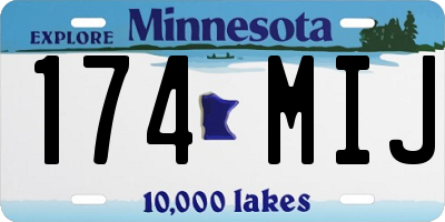 MN license plate 174MIJ