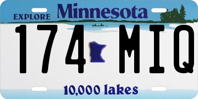 MN license plate 174MIQ