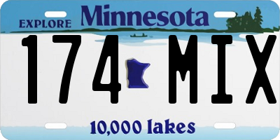 MN license plate 174MIX