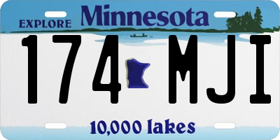 MN license plate 174MJI