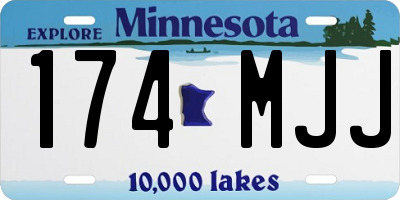 MN license plate 174MJJ