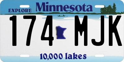 MN license plate 174MJK