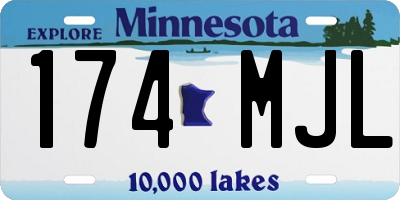 MN license plate 174MJL