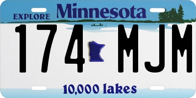 MN license plate 174MJM