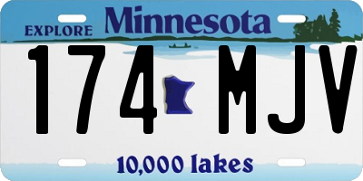 MN license plate 174MJV