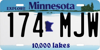 MN license plate 174MJW