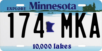 MN license plate 174MKA