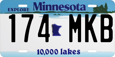 MN license plate 174MKB