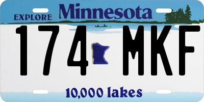 MN license plate 174MKF