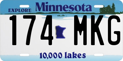 MN license plate 174MKG