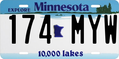 MN license plate 174MYW