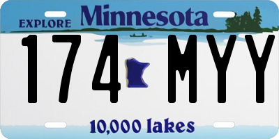 MN license plate 174MYY