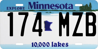 MN license plate 174MZB