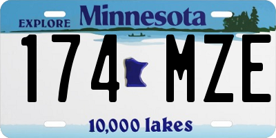 MN license plate 174MZE