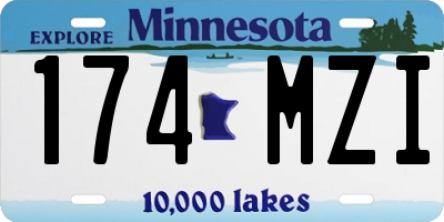 MN license plate 174MZI