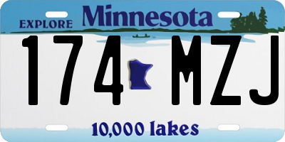 MN license plate 174MZJ