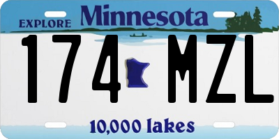 MN license plate 174MZL