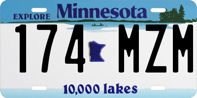 MN license plate 174MZM