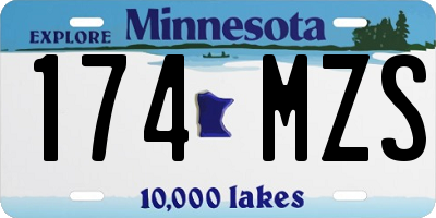 MN license plate 174MZS