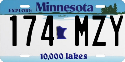 MN license plate 174MZY