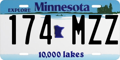 MN license plate 174MZZ