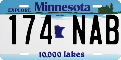 MN license plate 174NAB
