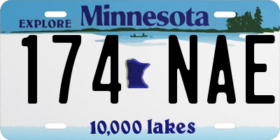 MN license plate 174NAE