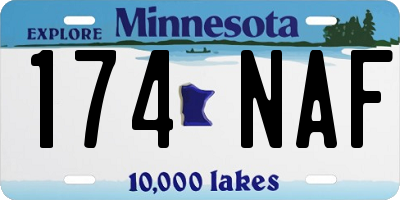 MN license plate 174NAF