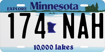 MN license plate 174NAH
